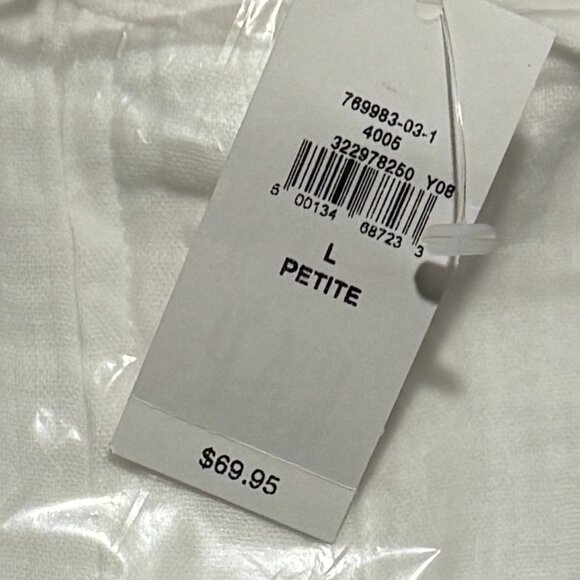 NWT Gap Cotton Gauze Button-Down Shirt Petite Large PL LP M - Picture 5 of 5